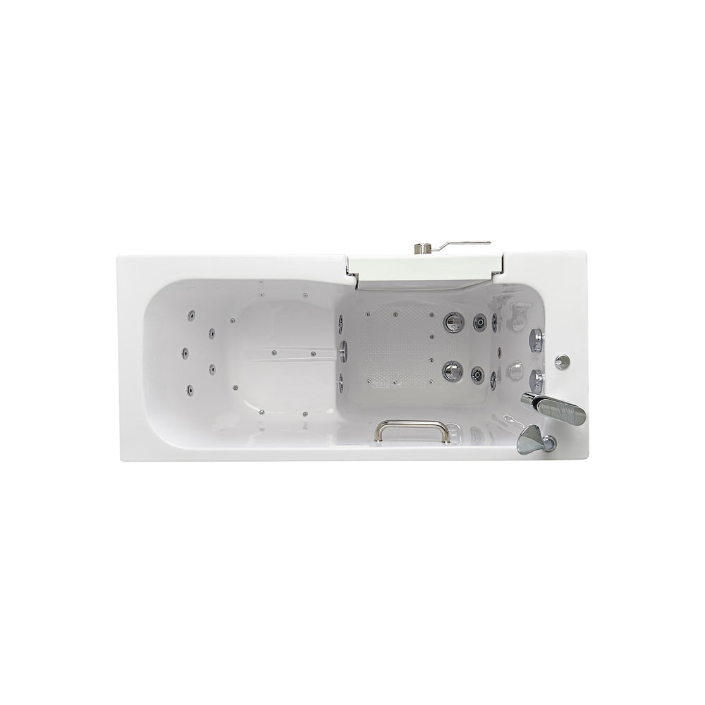 Baignoire à remous et à accès direct à l'air Lounger de 5 pi à double drain, blanche, avec robinet à remplissage rapide