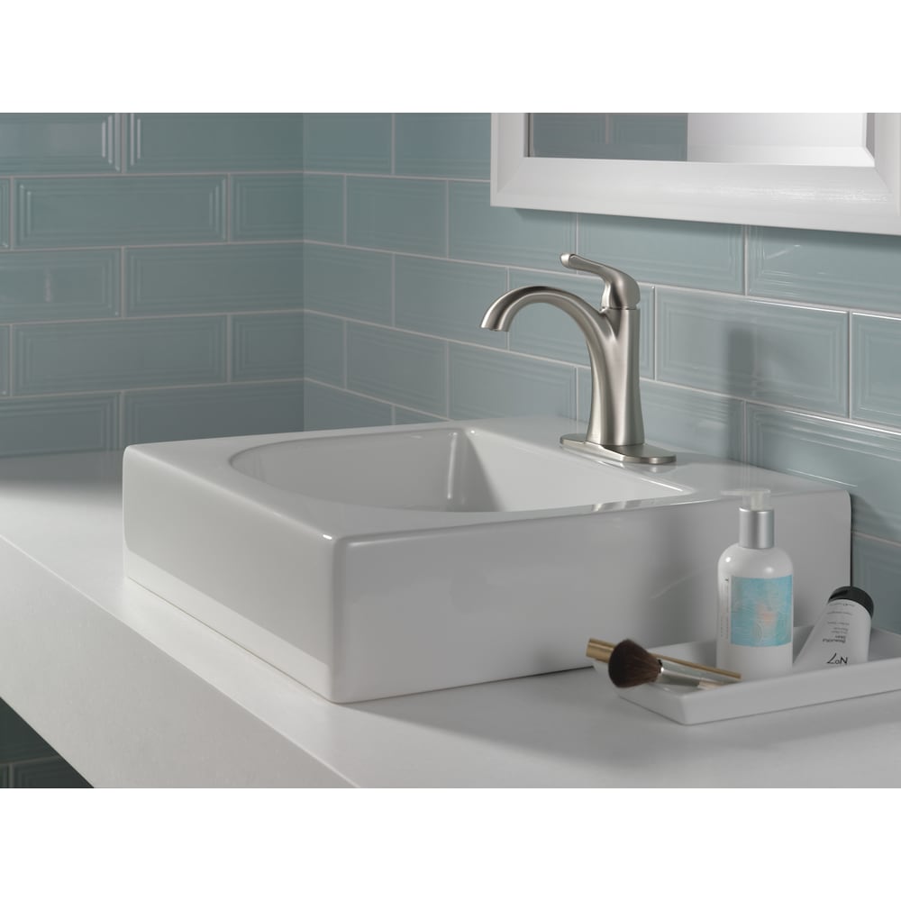 Arvo Single Hole Single-Handle Lever Bathroom Sink Faucet Deck Mount in Spotshield Brushed Nickel