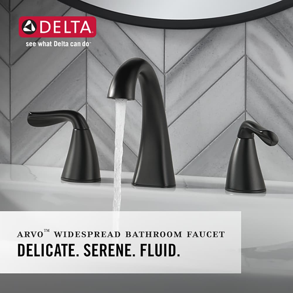 Arvo 8 in. Widespread 2-Handle Bathroom Sink Faucet in Matte Black