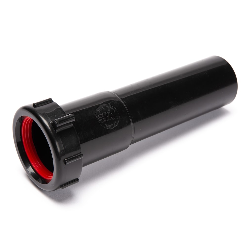 1-1/2" X 6" Extension Tube, Slip Joint Connection, Plastic