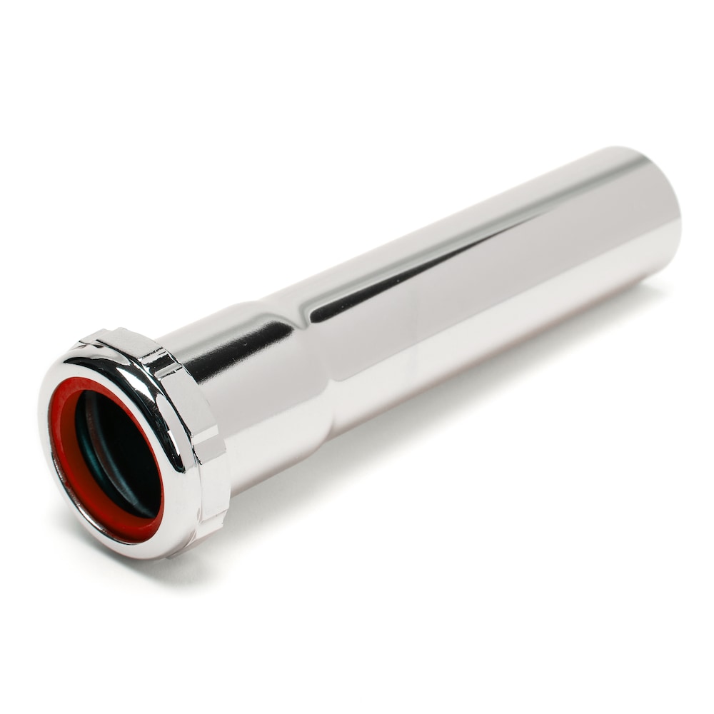 1-1/4" X 6" Chrome Extension Tube, Slip Joint Connection, 22 GA
