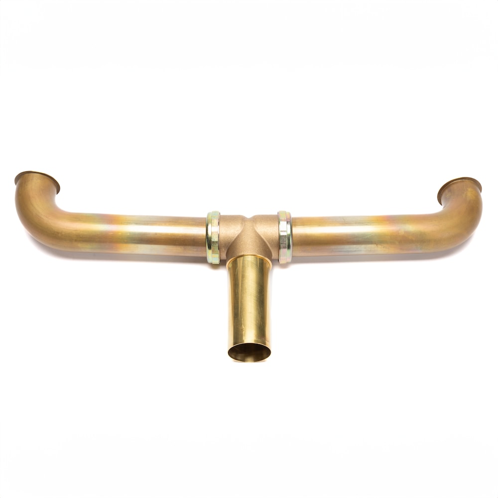 1-1/2" X 16" Centre Outlet Continuous Waste, Direct Connection, 20 GA Brass