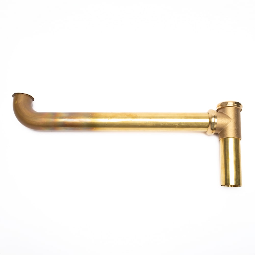 1-1/2" X 16" End Outlet Continuous Waste, Direct Connection, 20 GA Brass