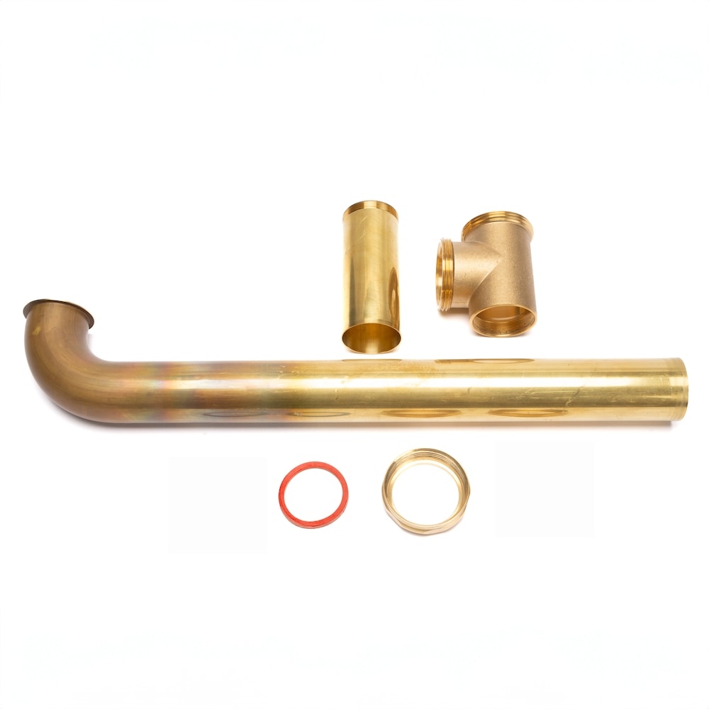 1-1/2" X 16" End Outlet Continuous Waste, Direct Connection, 20 GA Brass