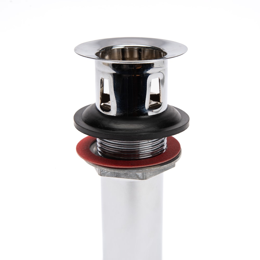 1-1/4" Chrome Lavatory Drain, Plug & Chain, 22 GA Brass