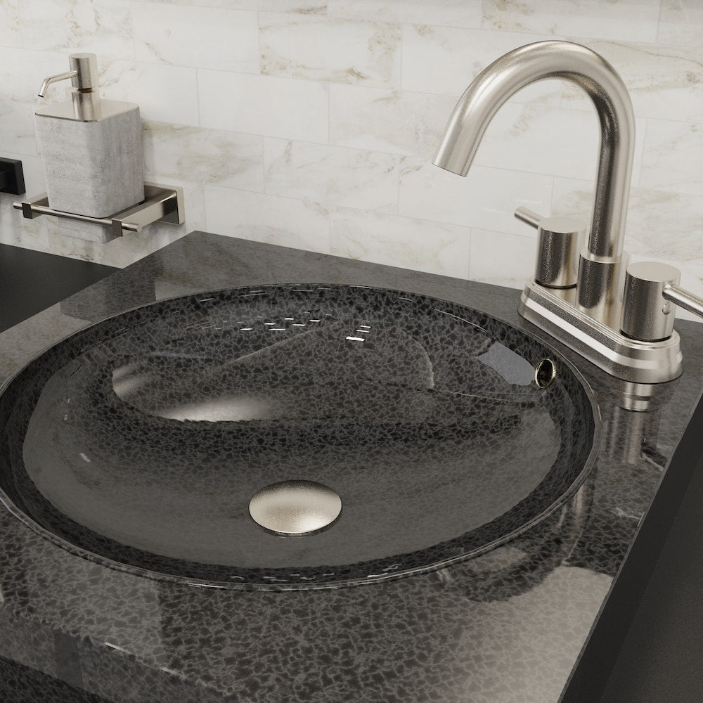 1-1/4" Brushed Nickel Lavatory Drain, Pop-up Stopper W/ Overflow, 20 GA Brass