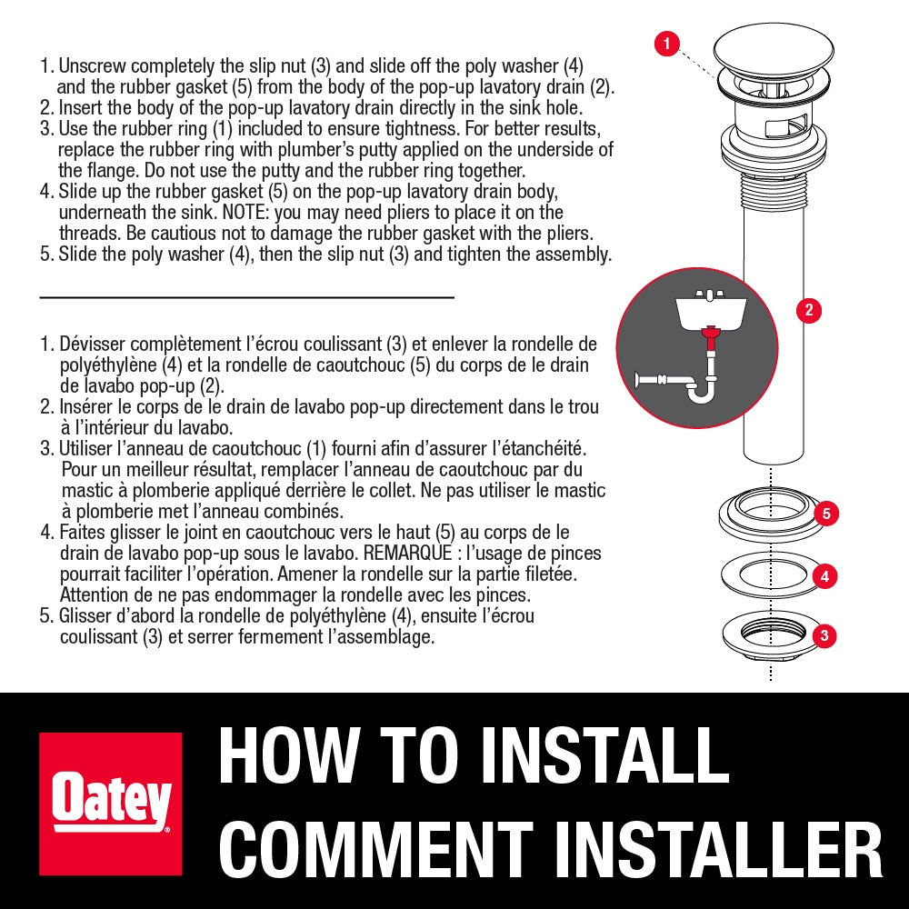 1-1/4" Brushed Nickel Lavatory Drain, Pop-up Stopper W/ Overflow, 20 GA Brass
