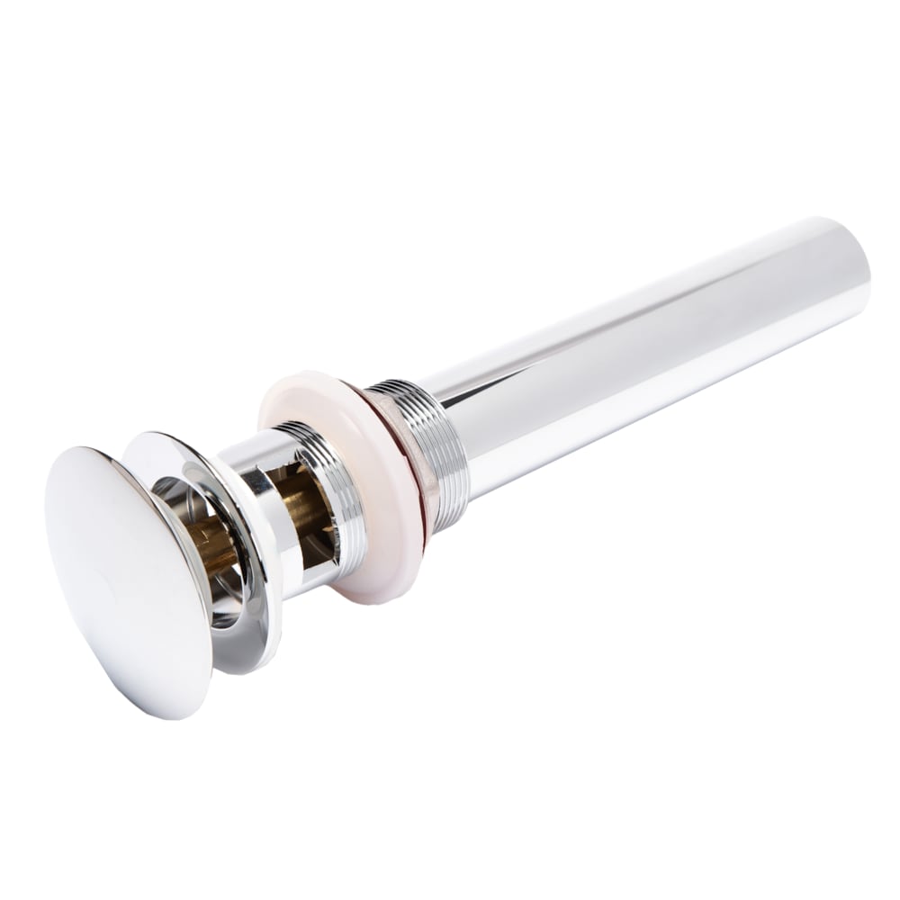 1-1/4" Chrome Lavatory Drain, Pop-up Stopper W/Overflow, 20 GA Brass
