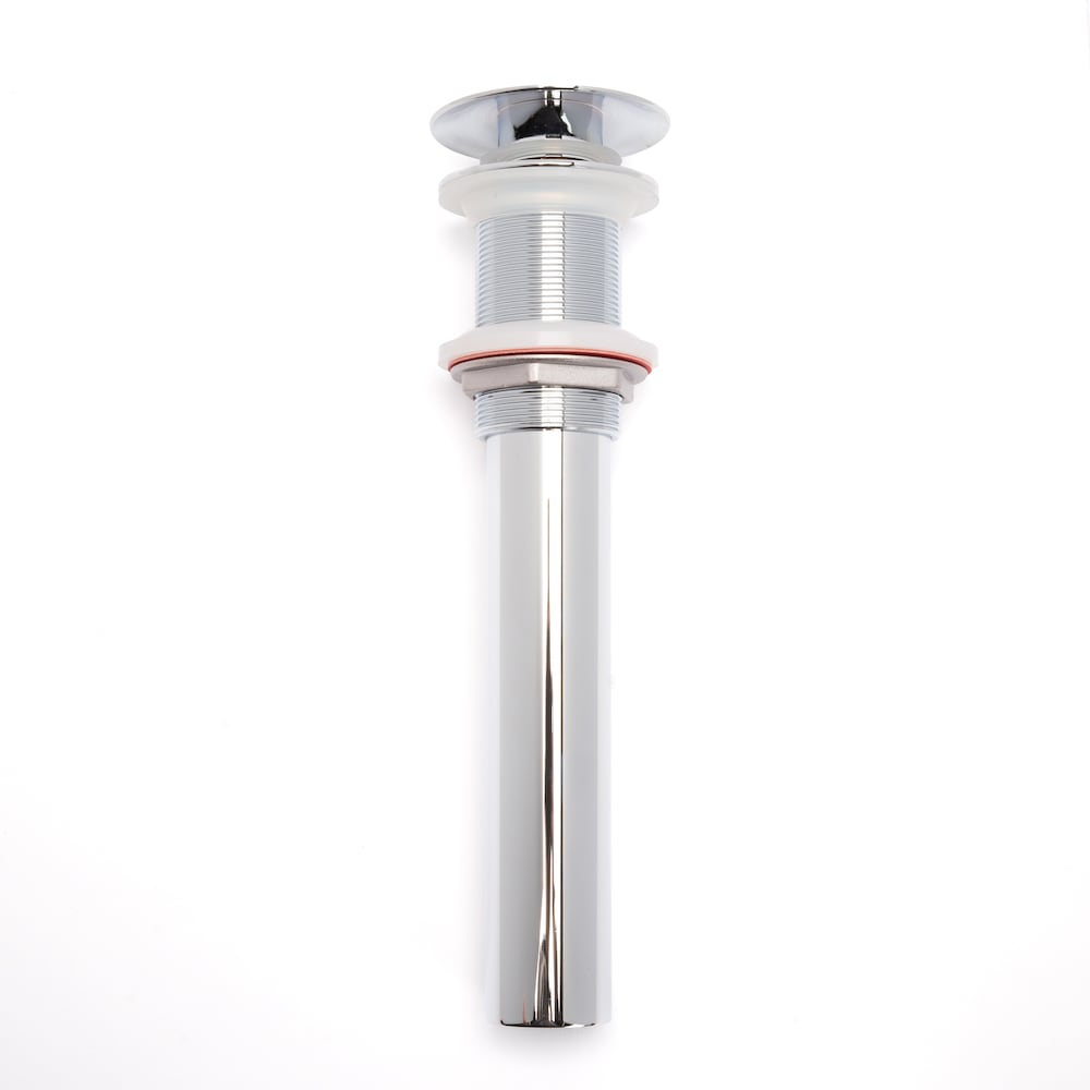 1-1/4" Chrome Lavatory Drain, Presto Stopper Without Overflow, 20 GA Brass