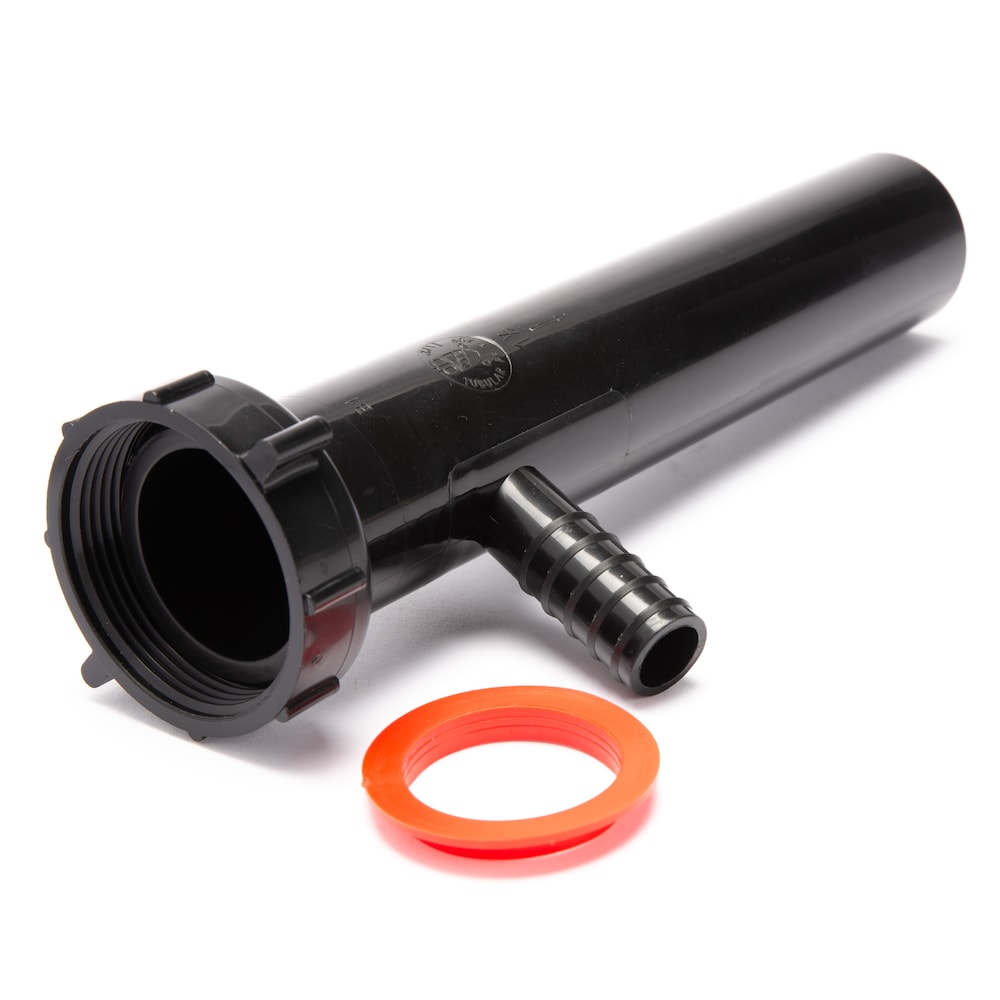 1-1/2" X 8" Dishwasher Tailpiece, Direct Connection, Plastic