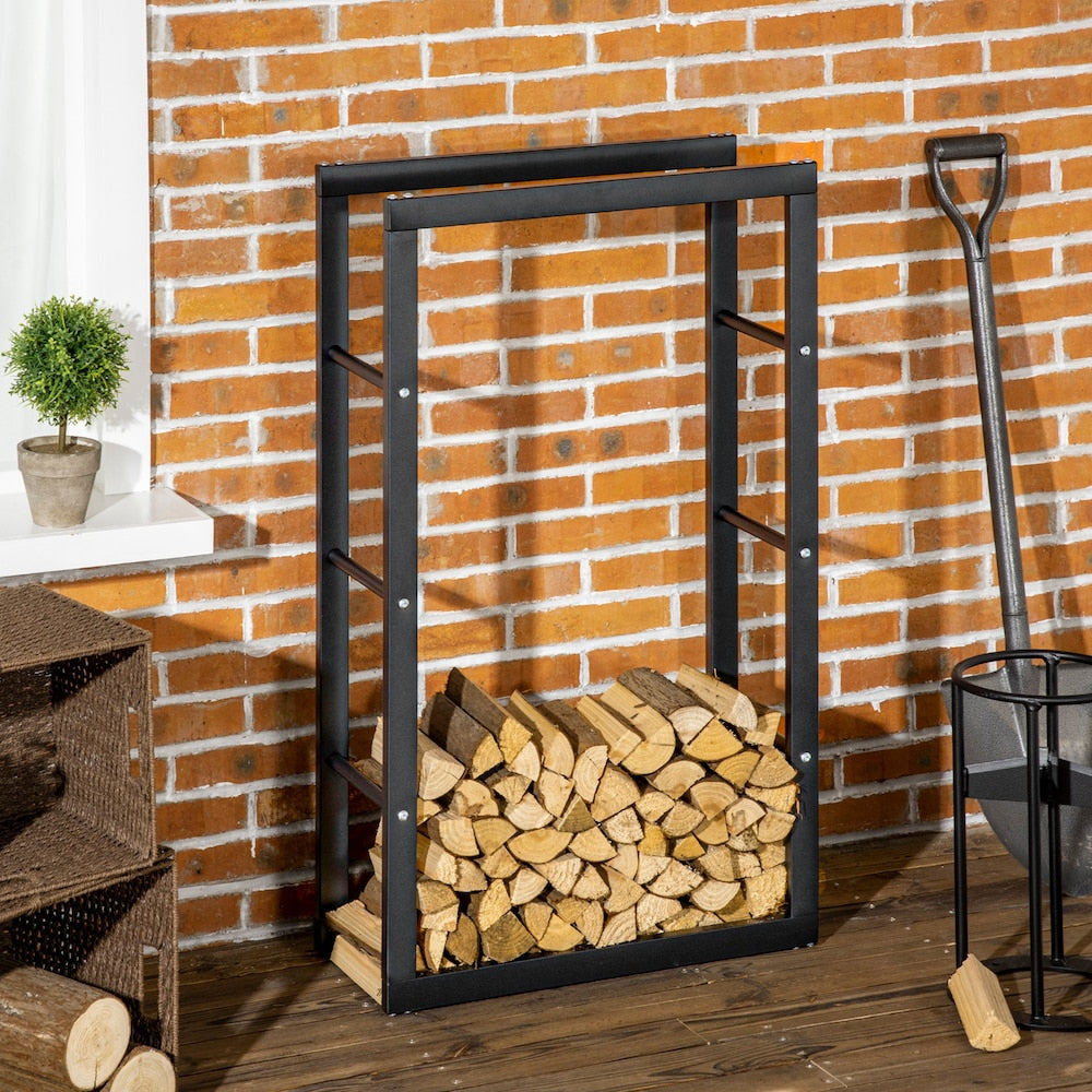 Firewood Rack Log Holder, 23.6-inch x 9.8-inch x 39.4-inch