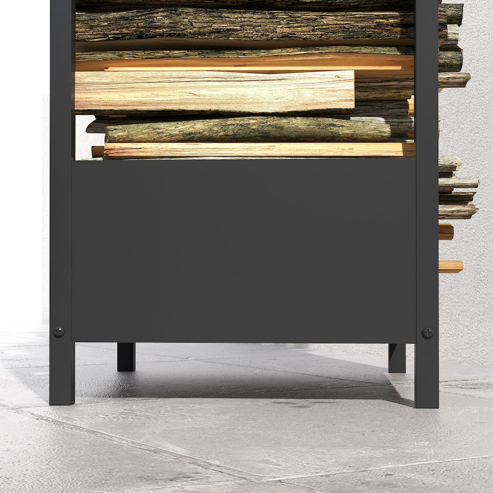 Firewood Rack Outdoor Indoor Log Holder Wood Storage Stacker