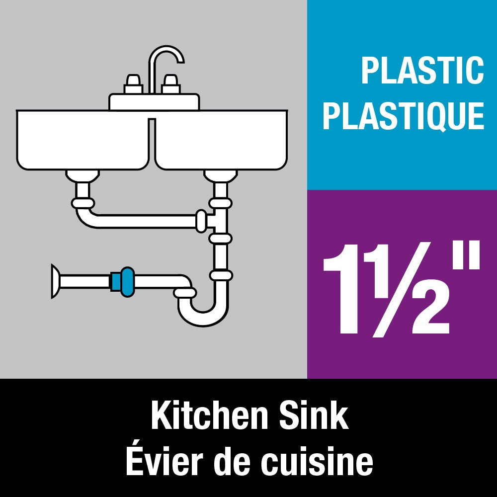 1-1/2" Trap Adaptor, Plastic