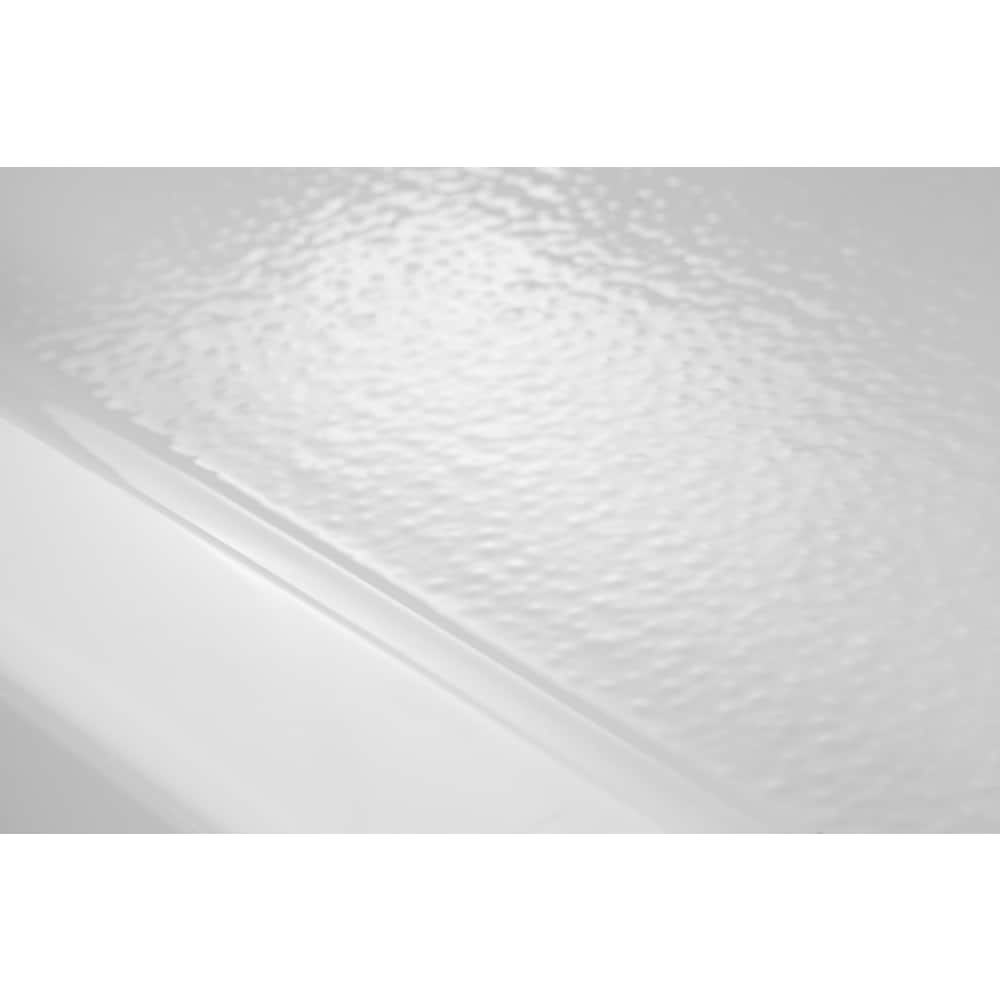 Baignoire rectangulaire en alcôve de 5 pieds avec drain à gauche en blanc/noir mat