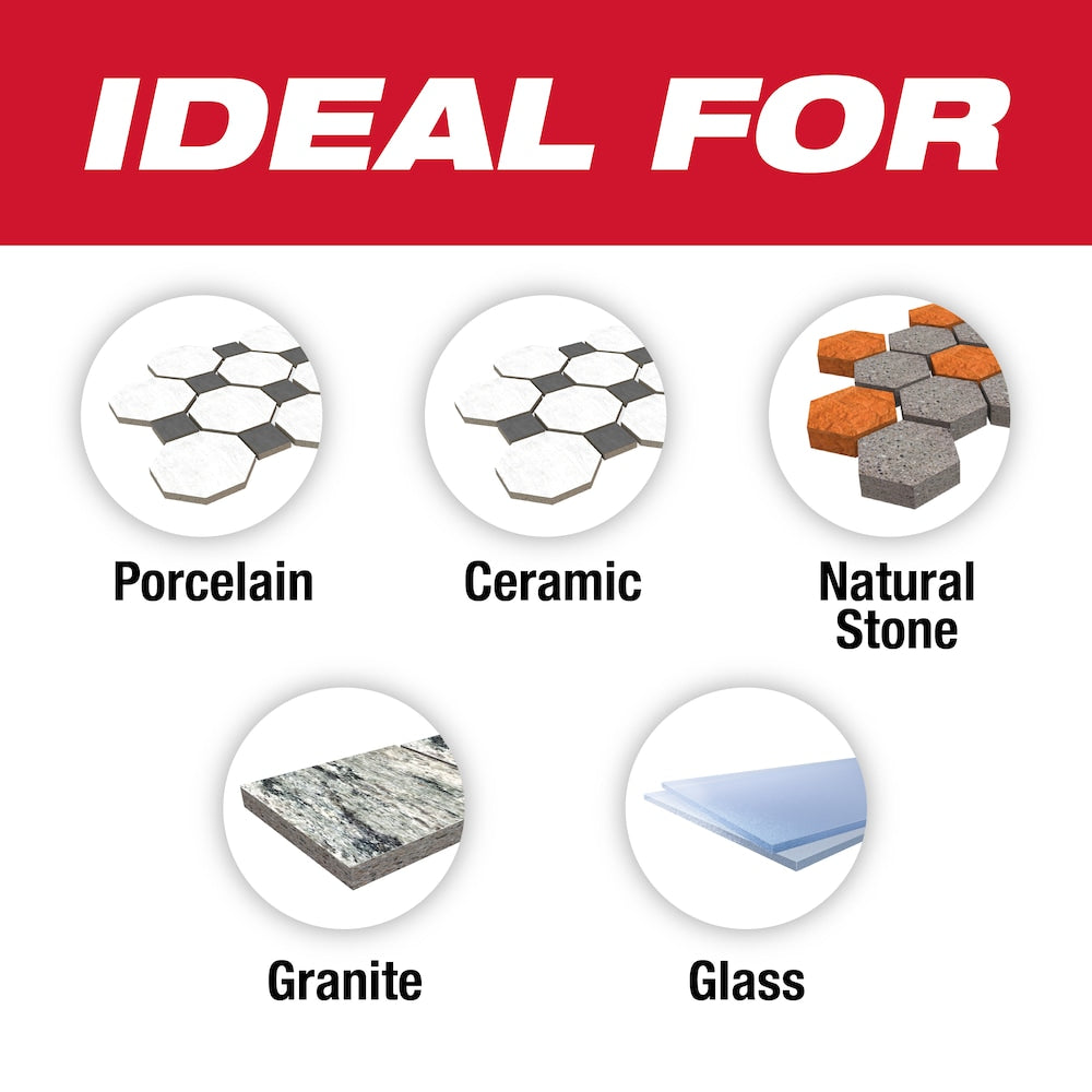 5-Piece Hard Tile & Stone Carbide Tipped Drill Bit Set