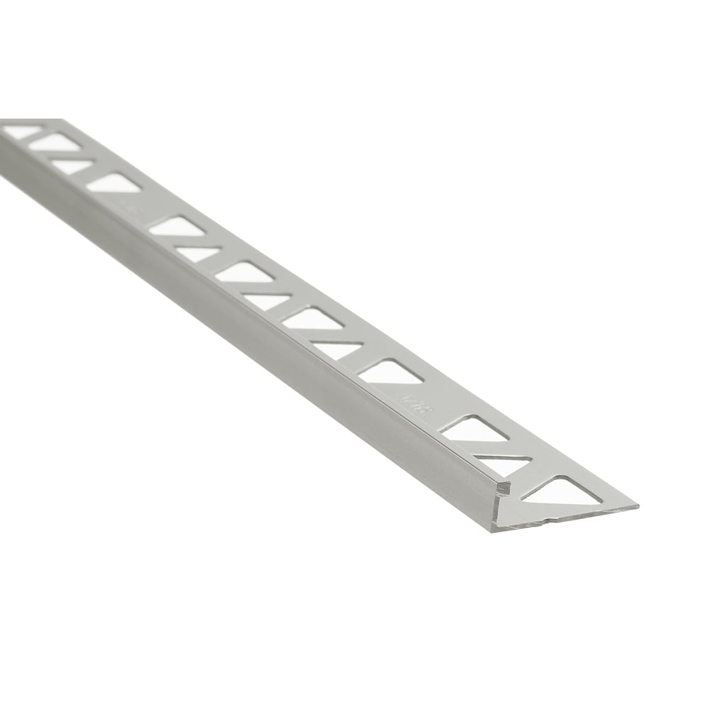 Bordure de carrelage en aluminium – Transparent satiné – 5/16 po (8 mm) x 12 pi – 25 pièces.