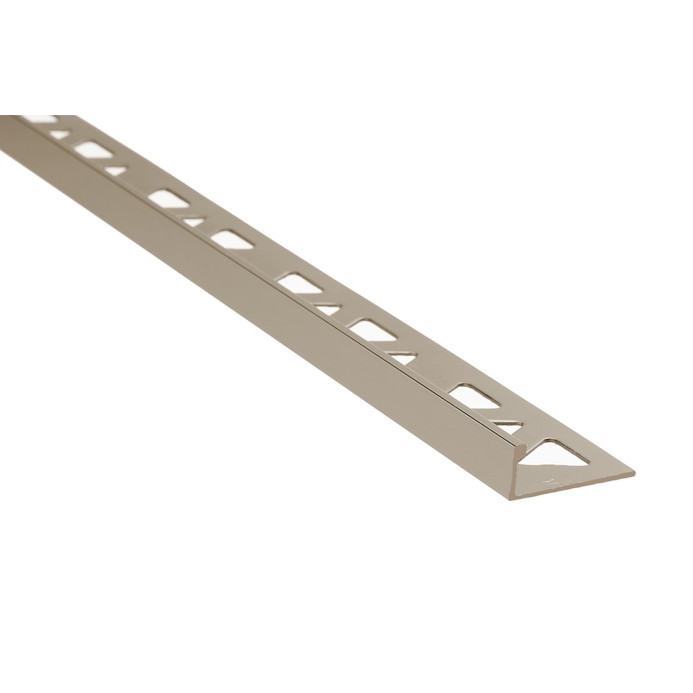 Bordure de carrelage en aluminium - Titane satiné - 3/8 po (10 mm) x 12 pi - 25 pièces.