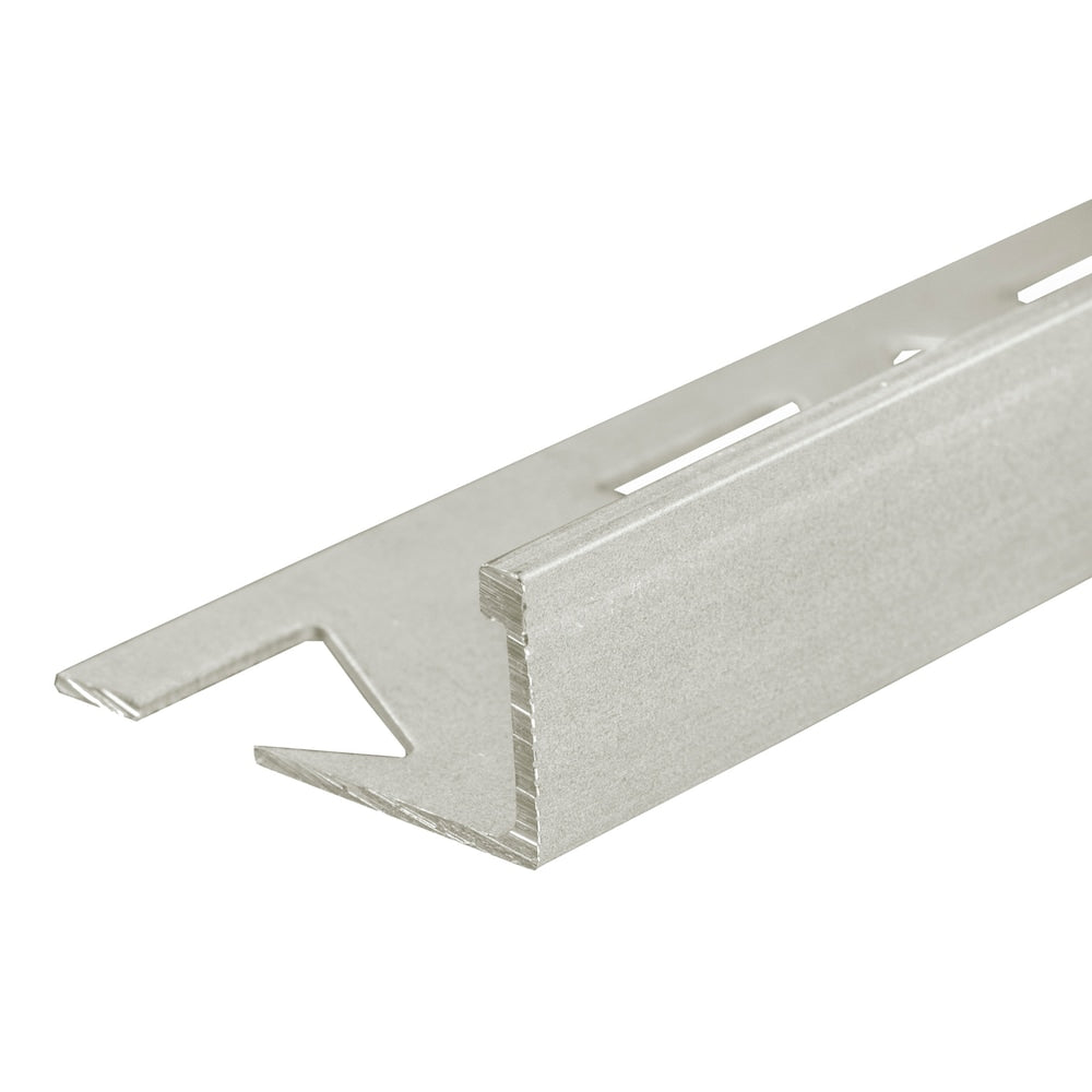 Bordure de carrelage en aluminium – Transparent satiné – 1/2 po (12,5 mm) x 12 pi – 25 pièces.