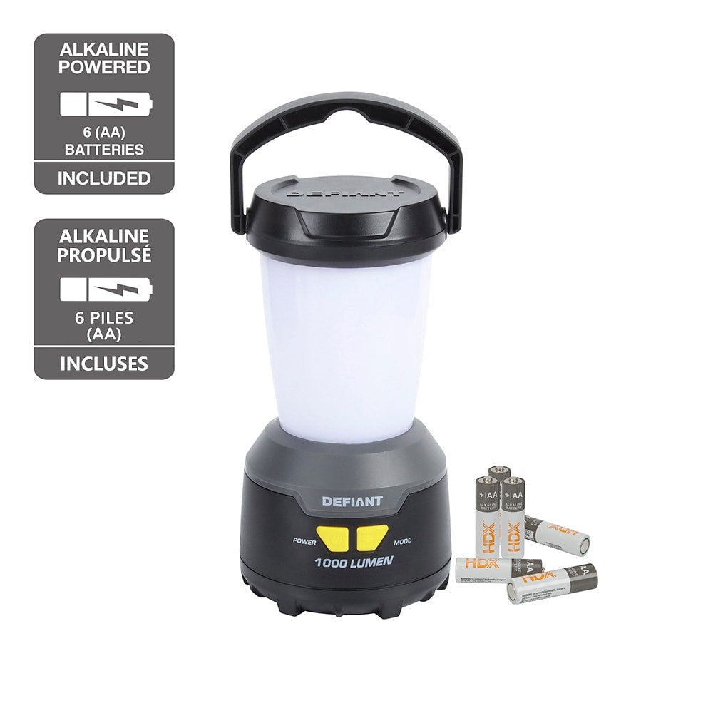 Lanterne flottante résistante aux intempéries à intensité variable pour intérieur/extérieur de 1 000 lumens, 6 modes, avec crochet intégré (6 piles AA incluses)