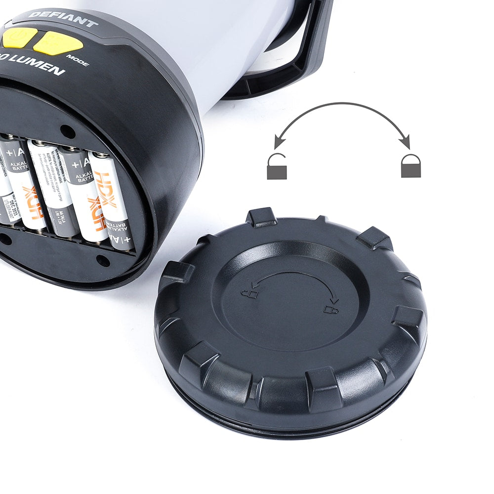 Lanterne flottante résistante aux intempéries à intensité variable pour intérieur/extérieur de 1 000 lumens, 6 modes, avec crochet intégré (6 piles AA incluses)