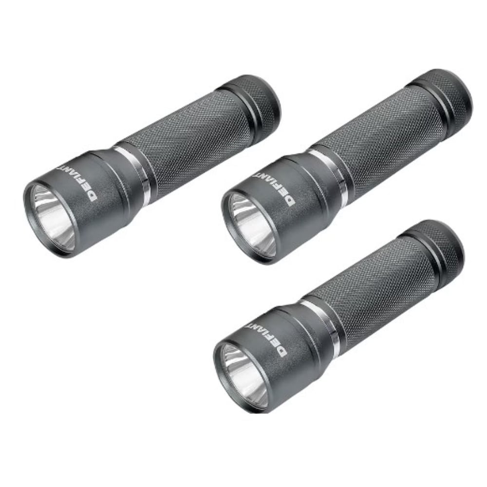 Lampe de poche en aluminium de 300 lumens à 3 modes avec (9) piles AAA (paquet de 3)