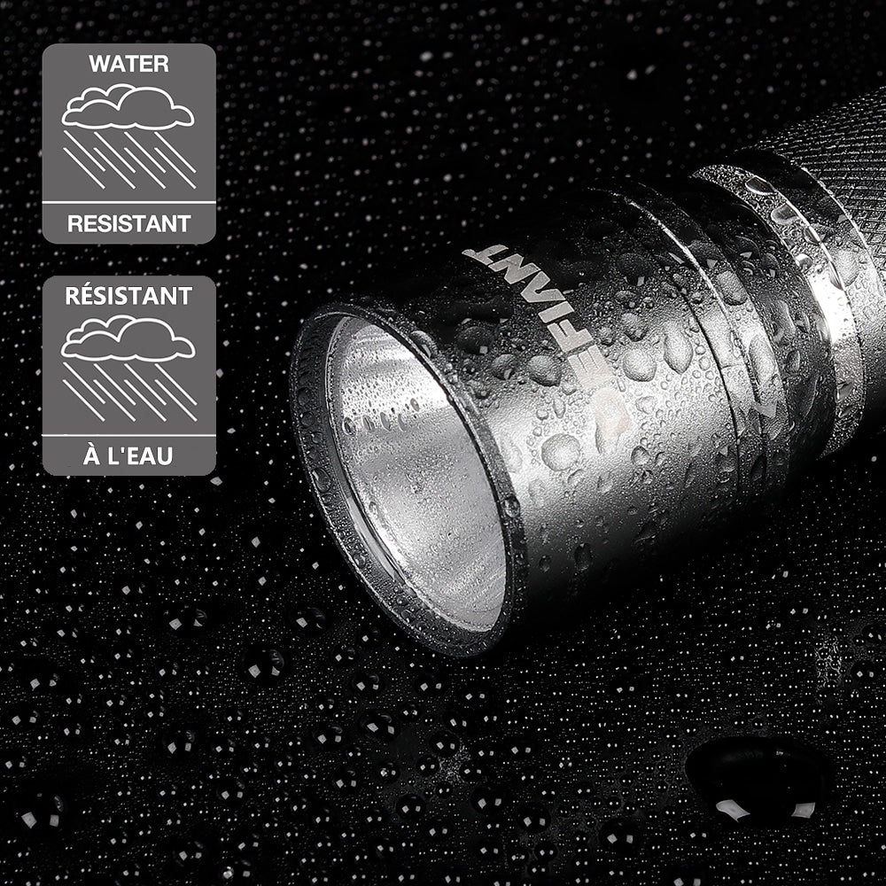 Lampe de poche en aluminium de 300 lumens à 3 modes avec (9) piles AAA (paquet de 3)