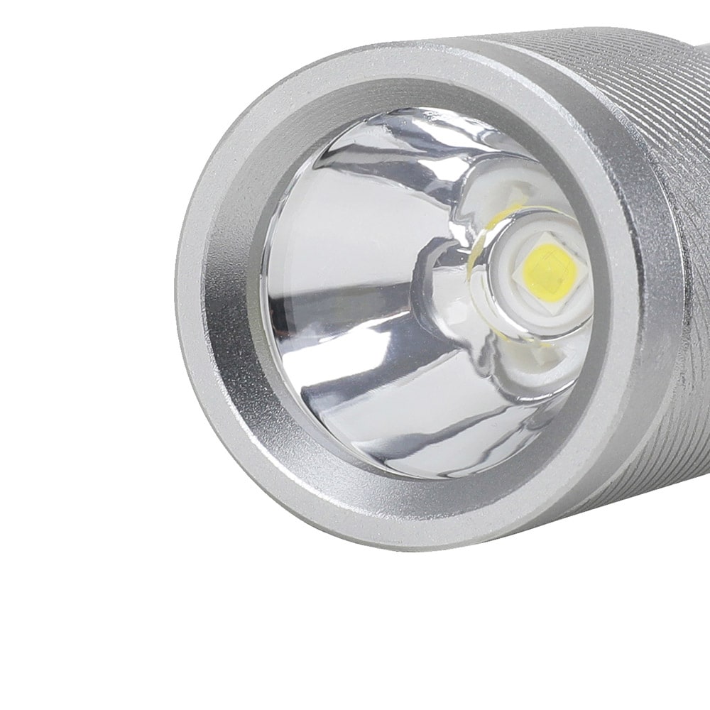 Lampe de poche LED rechargeable en aluminium de 500 lumens à 3 modes avec (2) câbles micro USB (lot de 2)