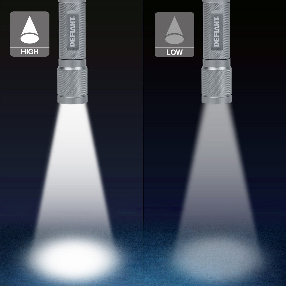 Lampe de poche LED rechargeable en aluminium de 500 lumens à 3 modes avec (2) câbles micro USB (lot de 2)