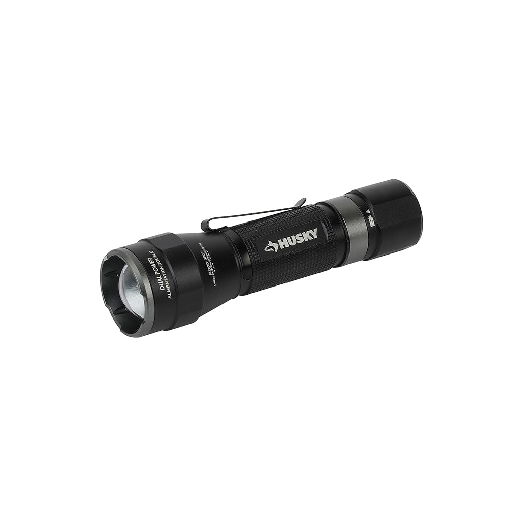 1000-Lumen Rechargeable Dual Power Focusing Aluminum 4 Modes Flashlight