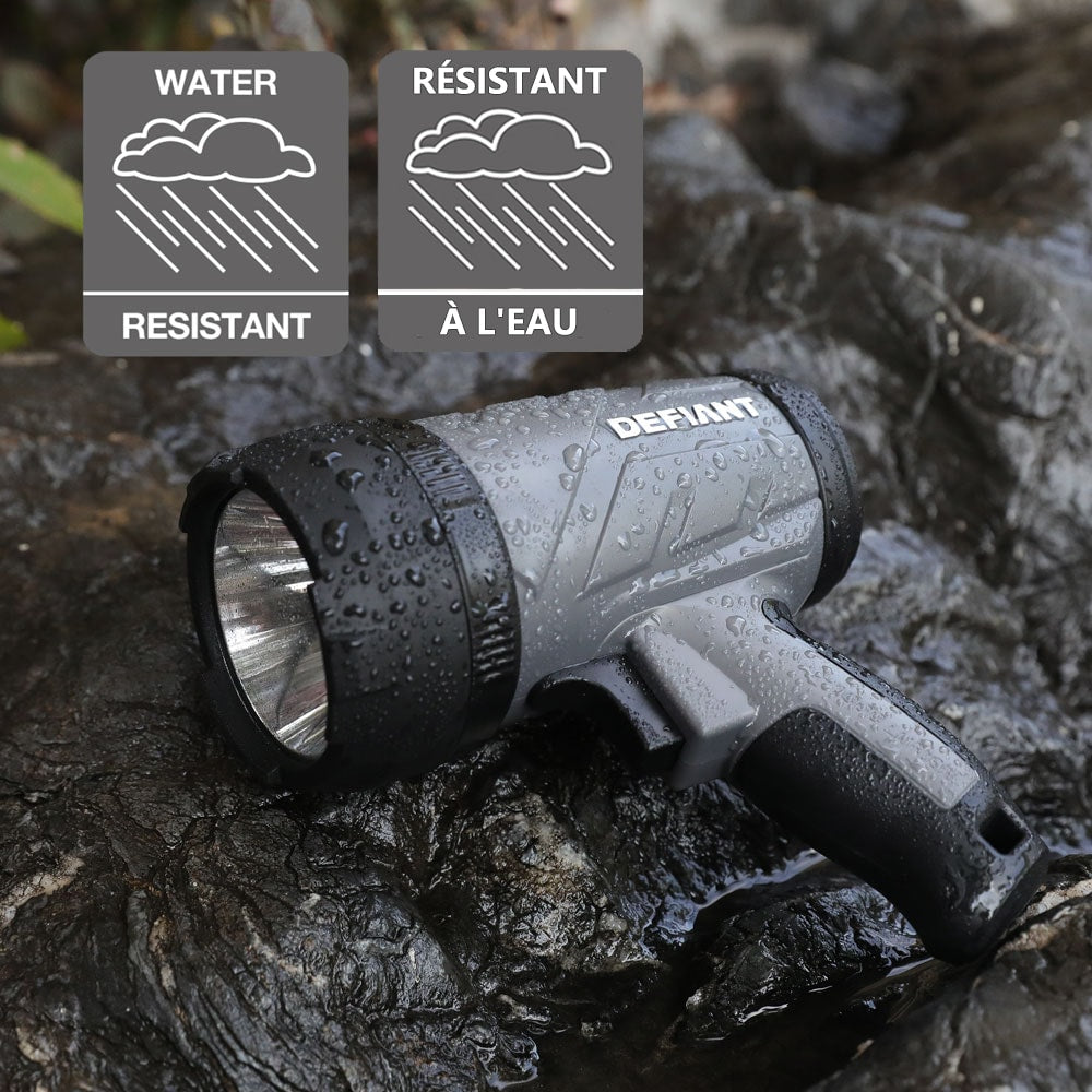 1000-Lumen Compact Rechargeable 3 Modes LED Spotlight with USB Cable (USB Cable Included)