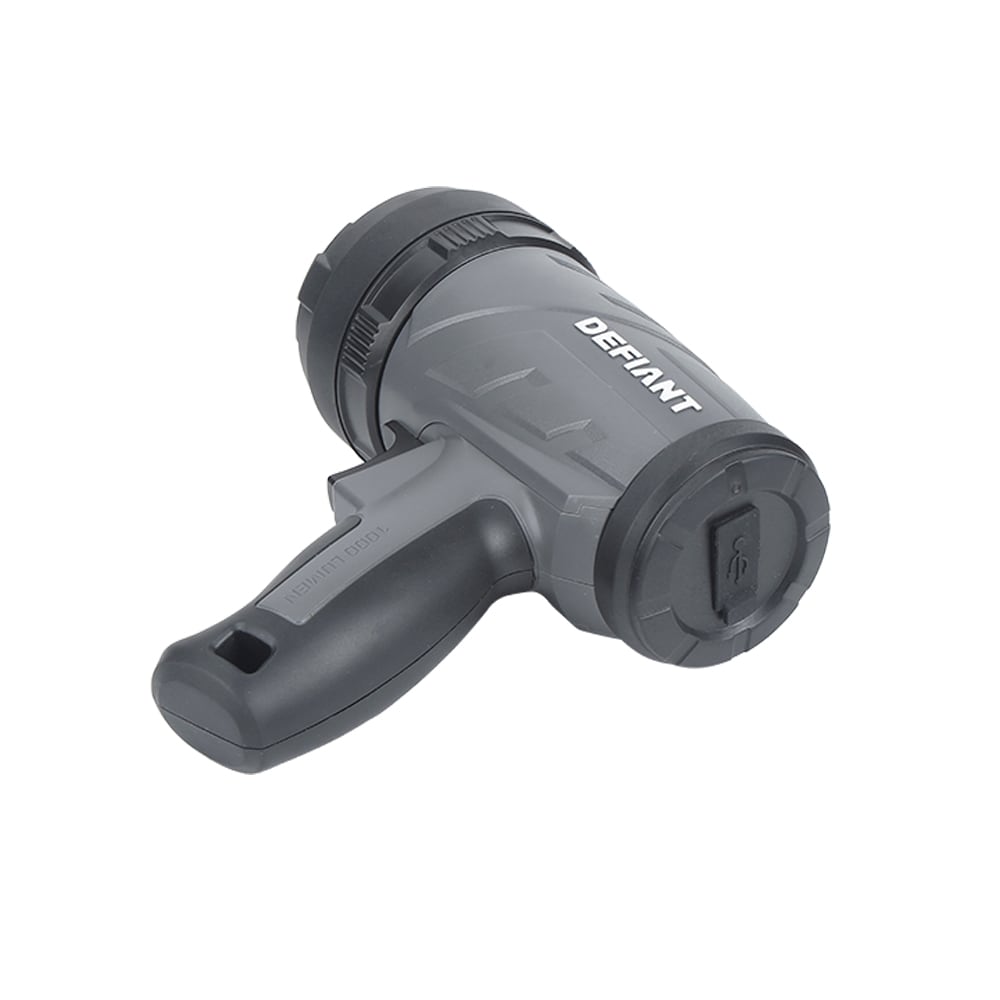 1000-Lumen Compact Rechargeable 3 Modes LED Spotlight with USB Cable (USB Cable Included)