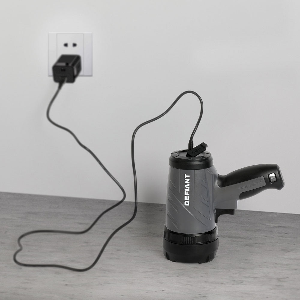 1000-Lumen Compact Rechargeable 3 Modes LED Spotlight with USB Cable (USB Cable Included)