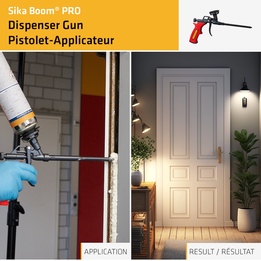 Sika Boom PRO Pistolet distributeur – Pistolet à calfeutrage à mousse à expansion robuste avec revêtement en téflon, réutilisable