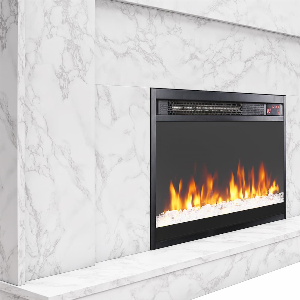 Cheminée Liberty Mantel, faux marbre blanc