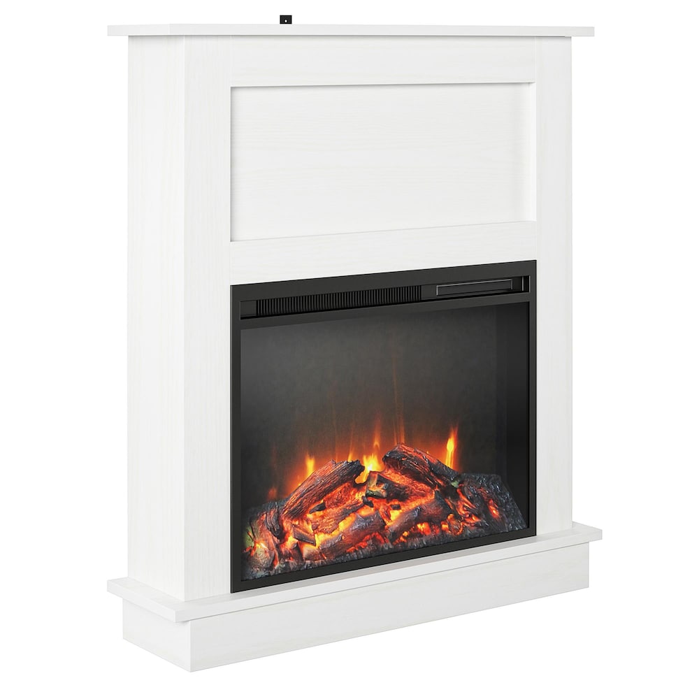 Ellsworth Fireplace with Mantel, White
