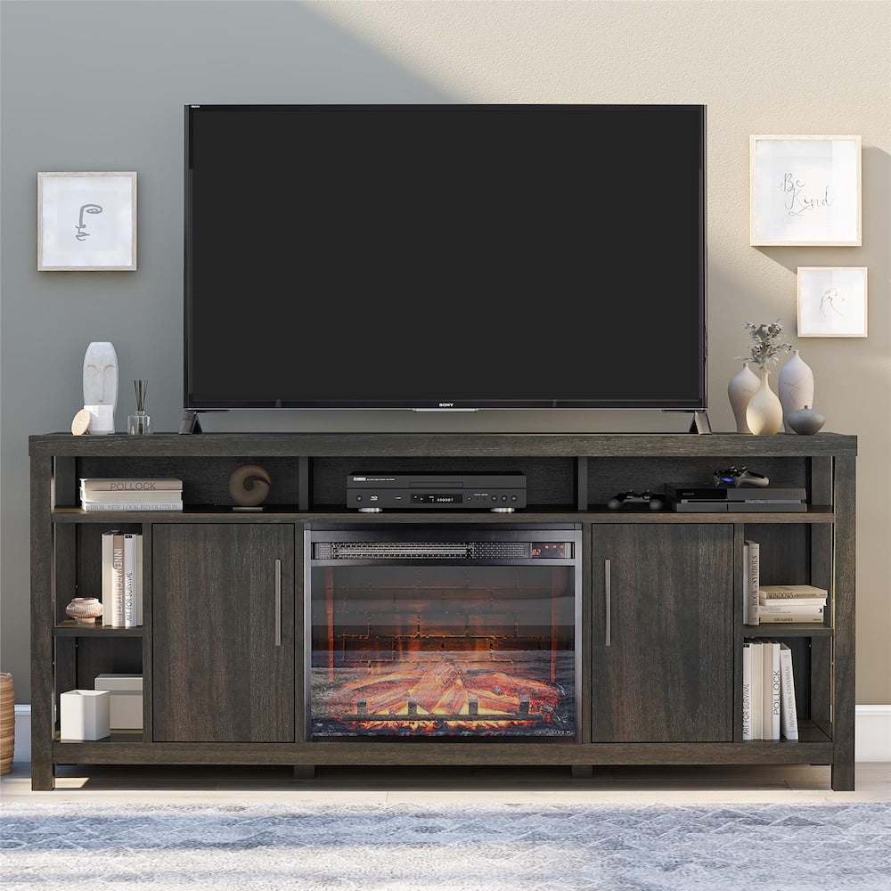 Garrick Electric Fireplace 75" TV Console, Espresso