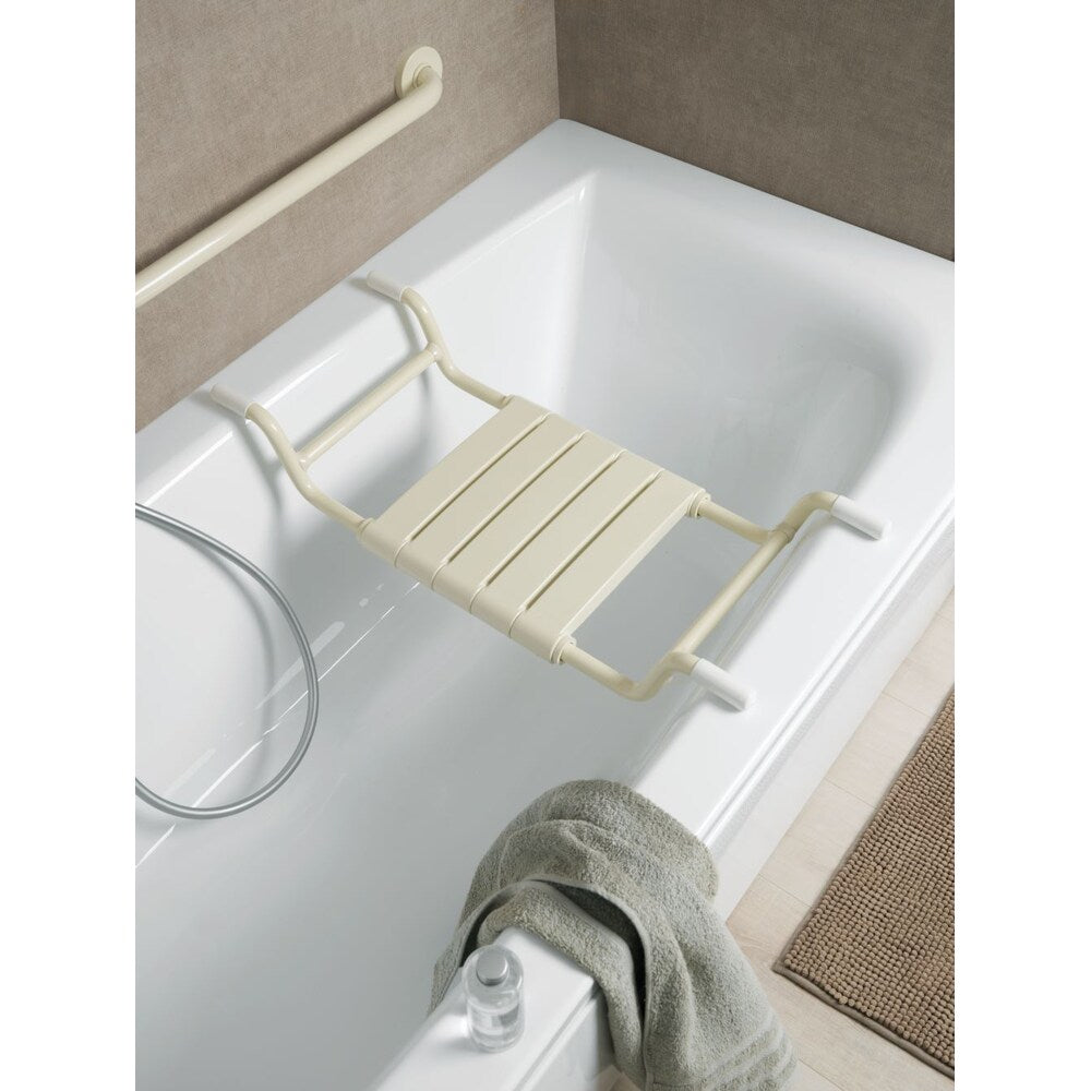 Banc de baignoire amovible et réglable en blanc