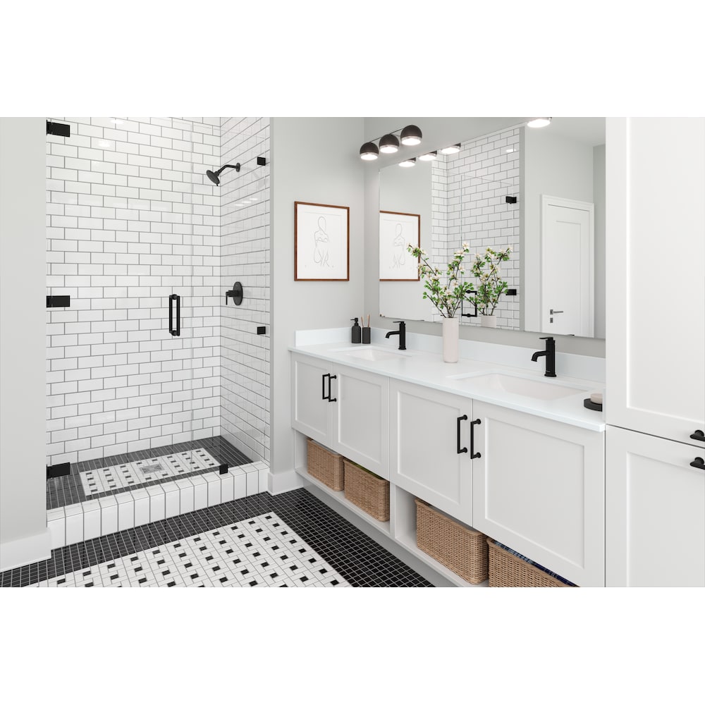 Maritime Single Handle 1 or 3 Hole 4-inch Matte Black Bathroom Sink Faucet/Tap