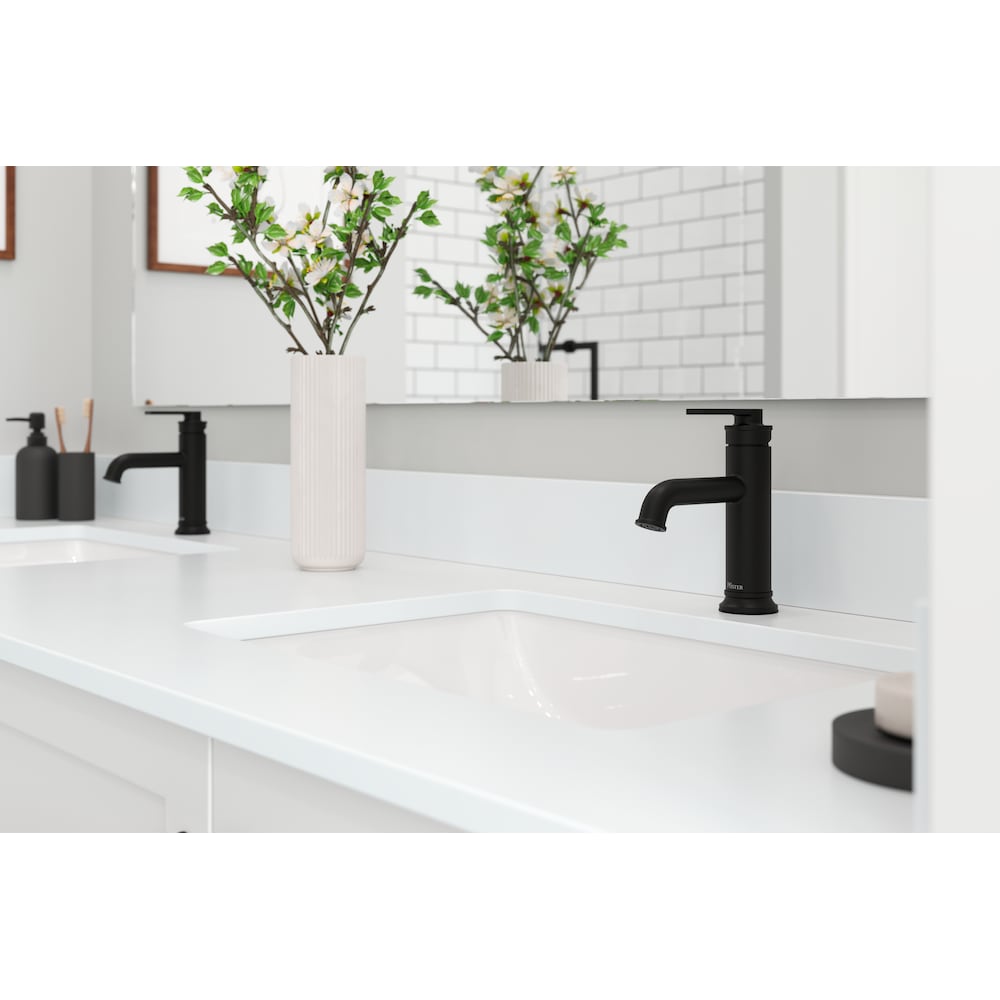 Maritime Single Handle 1 or 3 Hole 4-inch Matte Black Bathroom Sink Faucet/Tap