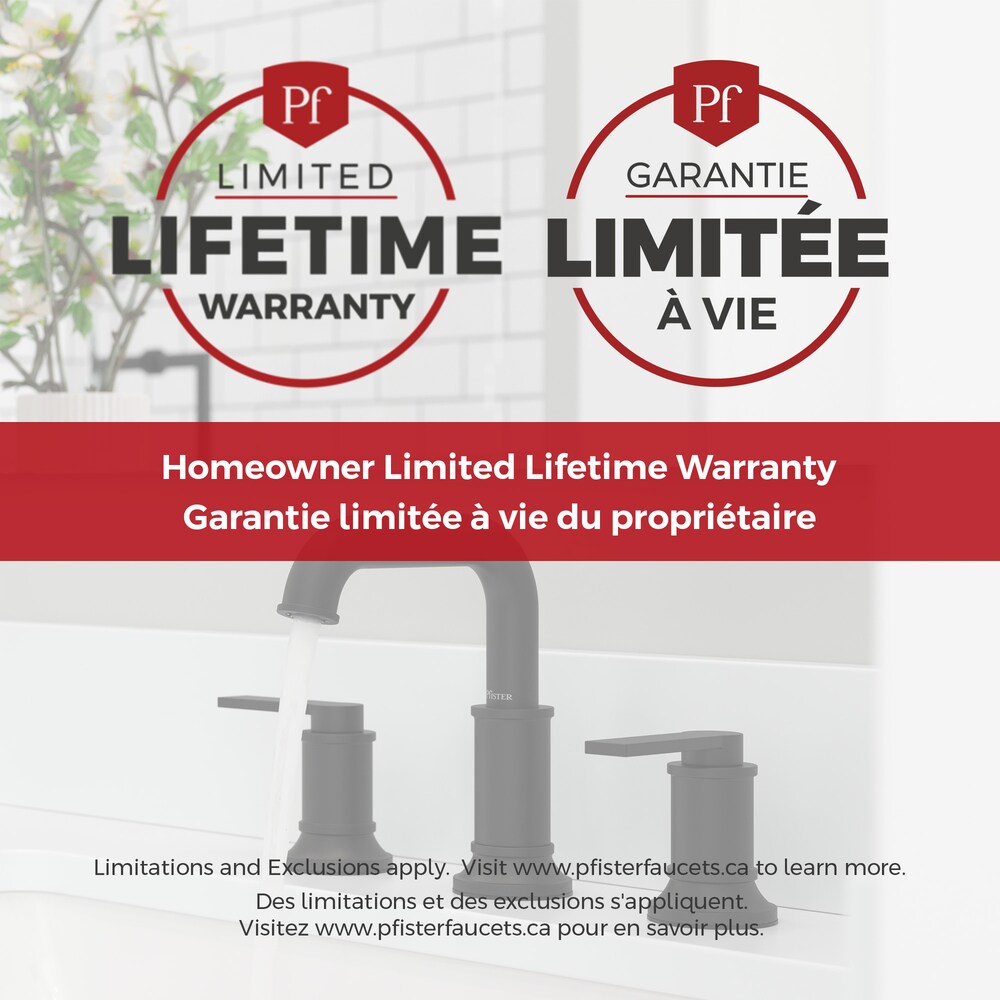 Maritime 2-Handle 8-inch Widespread Matte Black Bathroom Sink Faucet/Tap