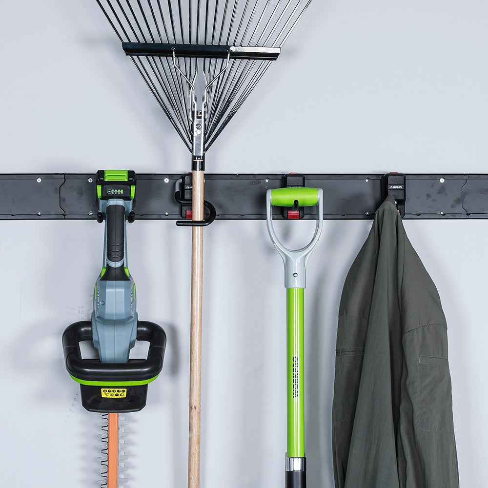 Ensemble de crochets et cintres de rangement utilitaires modulaires de 32 po de largeur, 5 pièces (capacité totale de 200 lb)