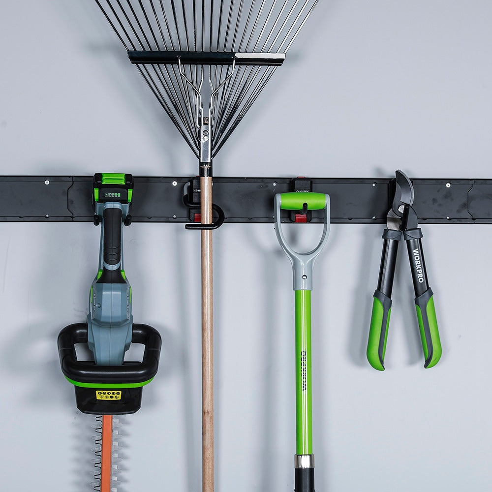 Ensemble de crochets et cintres de rangement utilitaires modulaires de 32 po de largeur, 5 pièces (capacité totale de 200 lb)