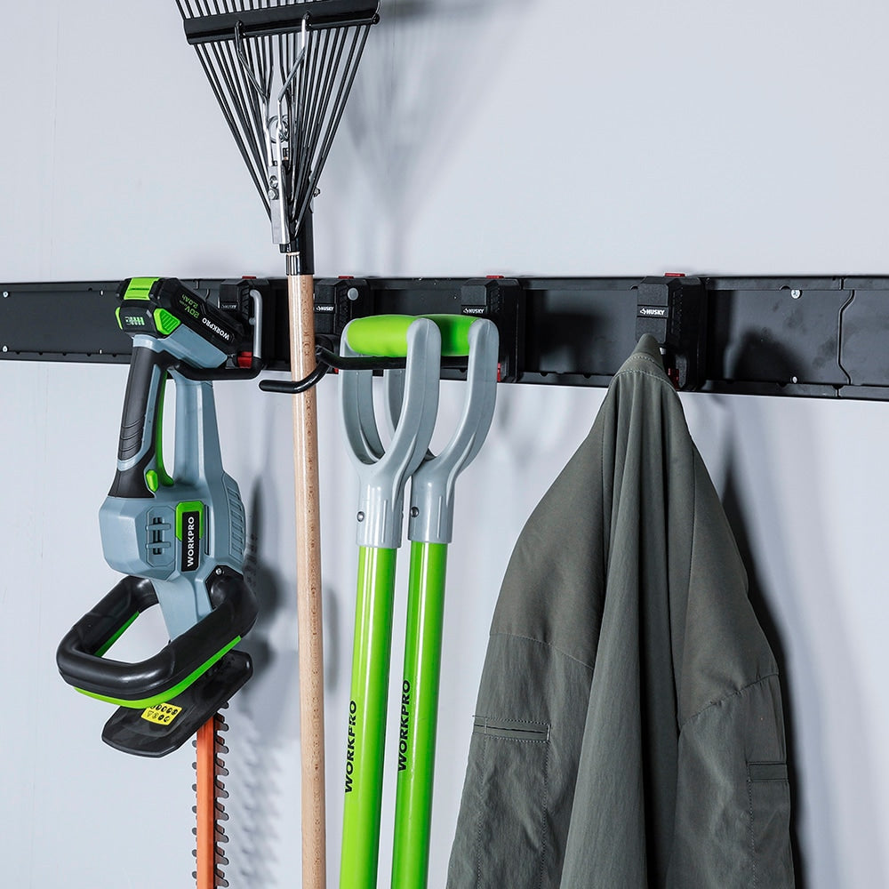 Ensemble de crochets et cintres de rangement utilitaires modulaires de 32 po de largeur, 5 pièces (capacité totale de 200 lb)