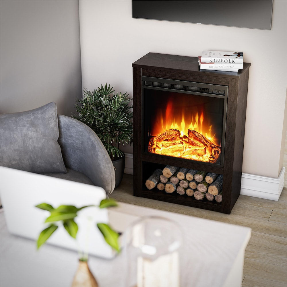 Manteau de cheminée électrique Ameriwood Home Clermont, expresso