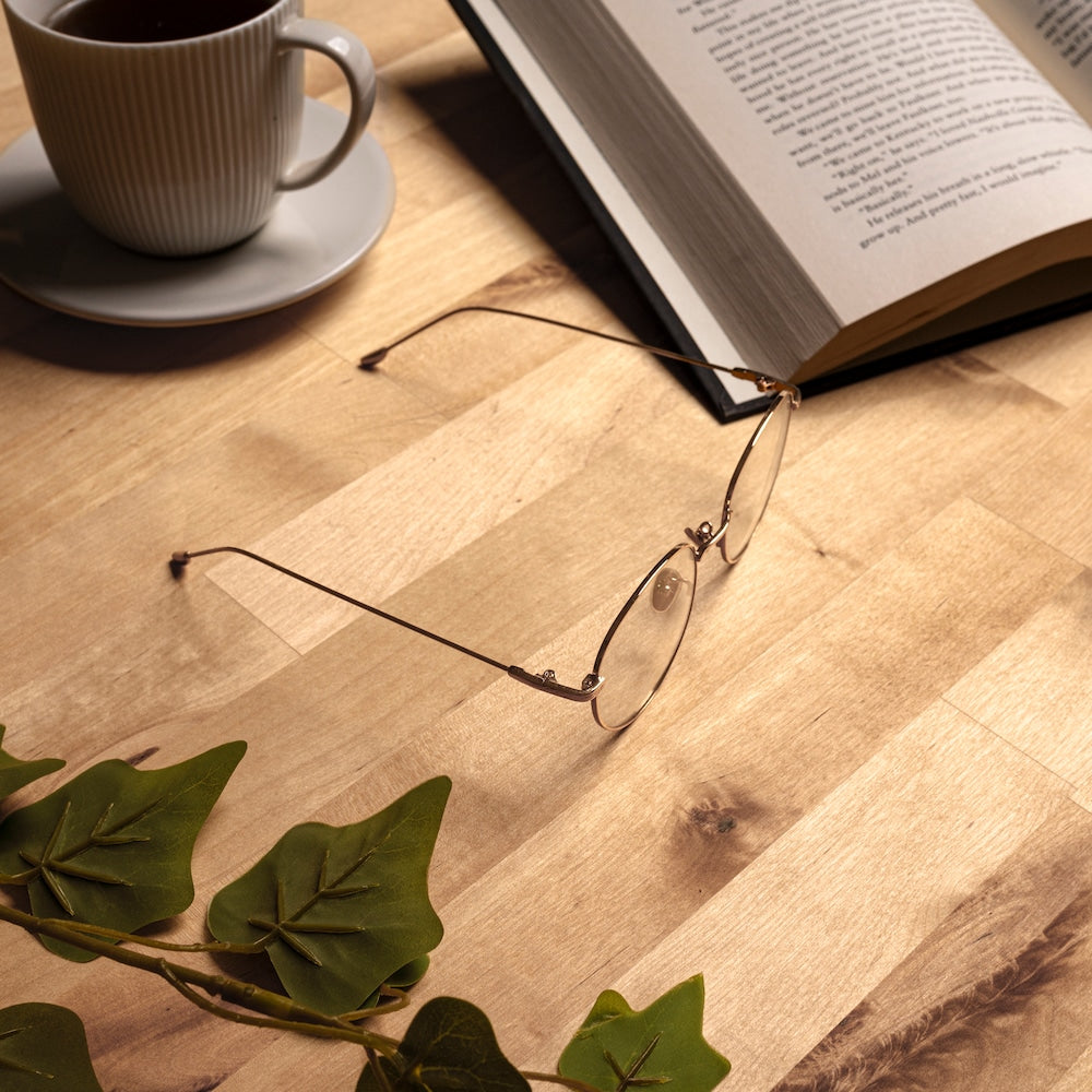 Unfinished Birch 4 ft. L x 25 inch D Butcher Block island Countertop with Eased Edge