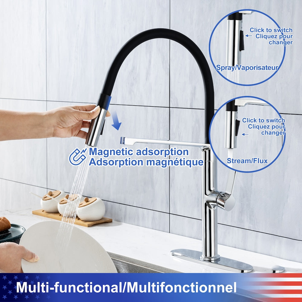 C3 1-Handle Magnetic Pull Out Touch Kitchen Faucet in Chrome