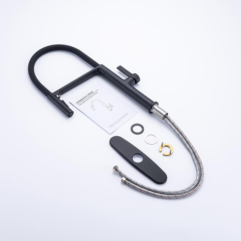 C3 1-Handle Magnetic Pull Out Touch Kitchen Faucet in Matte Black