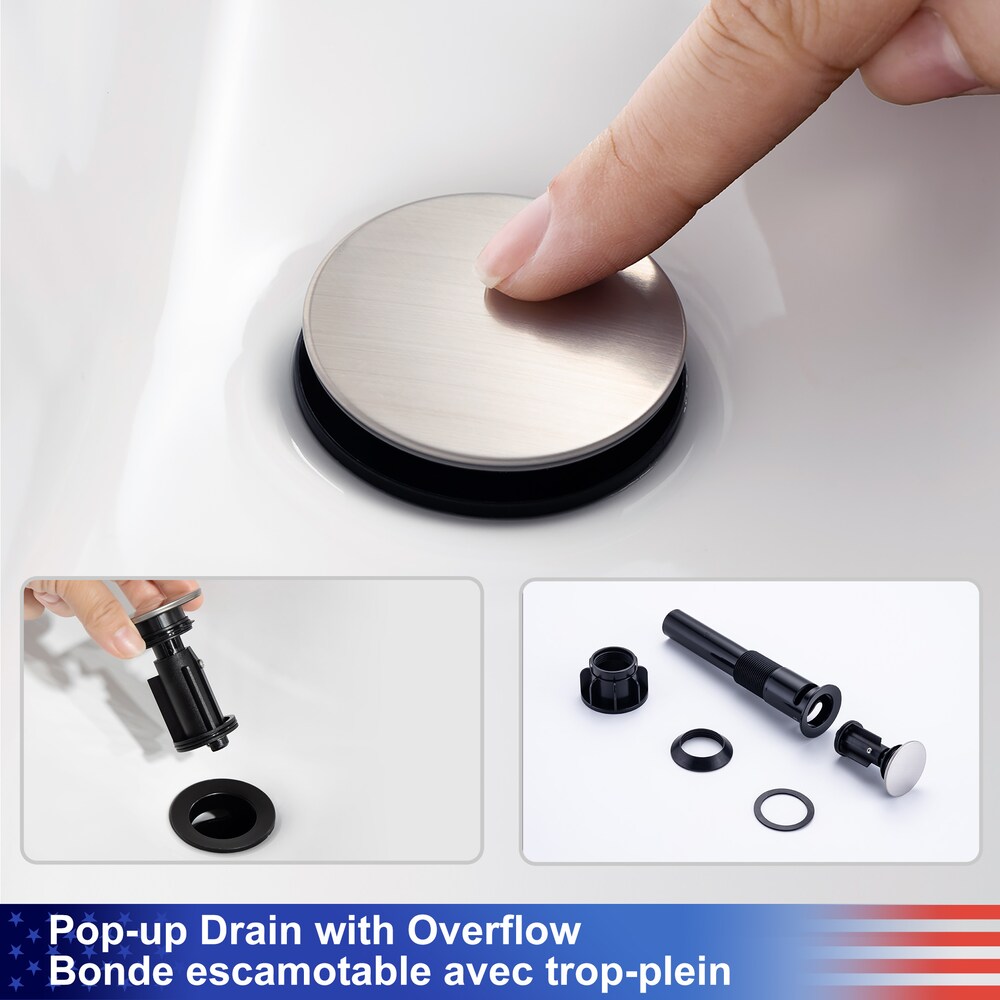 A9 2-Handle Widespread Bathroom Faucet with Drain Assembly in Matte Black