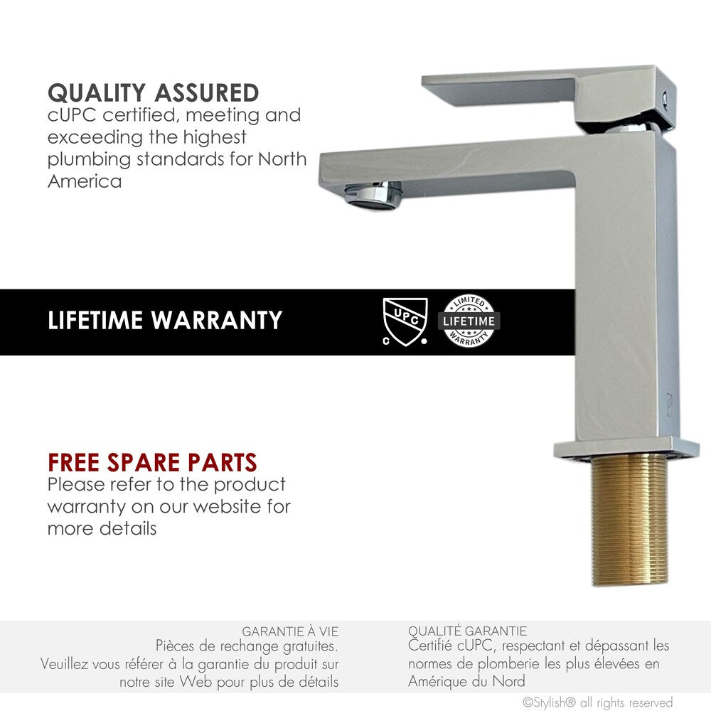 Ava Single Handle Bathroom Faucet in Chrome