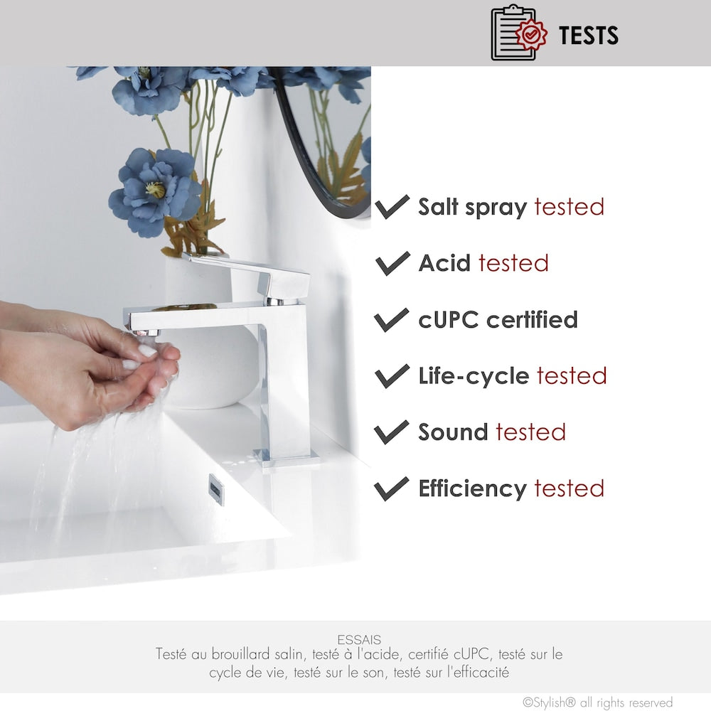 Ava Single Handle Bathroom Faucet in Chrome